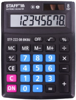 

Калькулятор Staff, Plus STF-222-08-BKBU