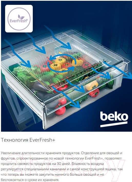 Холодильник с морозильником Beko B5RCNK363ZXBR