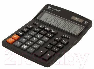 Калькулятор Brauberg Extra-12-BK / 250481 (черный)
