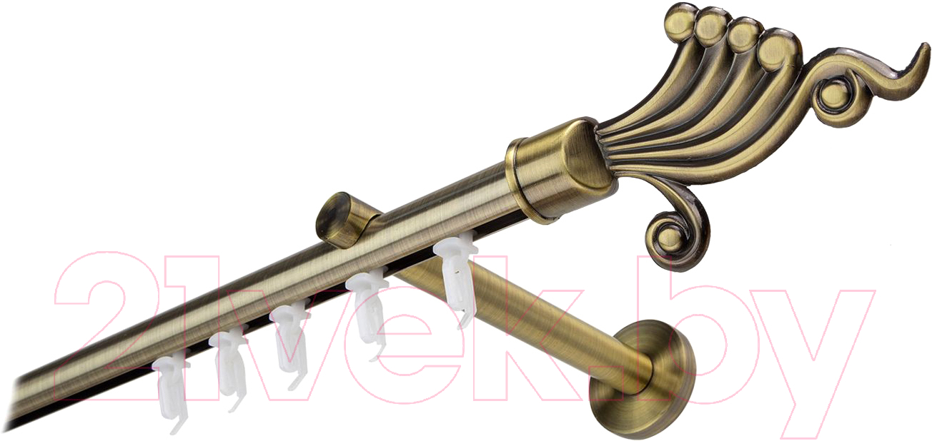 Карниз для штор Lm Decor Кения 1р 19мм (антик, 3.2м)