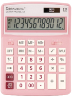 Калькулятор Brauberg Extra Pastel-12-PK / 250487 (розовый) - 