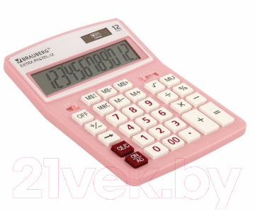 Калькулятор Brauberg Extra Pastel-12-PK / 250487 (розовый)