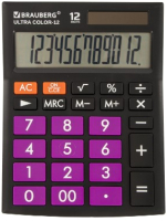 Калькулятор Brauberg Ultra Color-12-BKPR / 250501 (черный/фиолетовый) - 