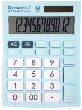 Калькулятор Brauberg Ultra Pastel-12-LB / 250502 (голубой)