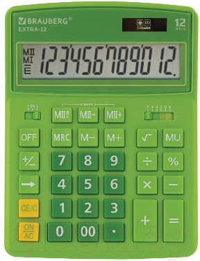 Калькулятор Brauberg Extra-12-DG / 250483 (зеленый)