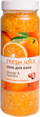 Соль для ванны Fresh Juice Апельсин и гуарана (700г)