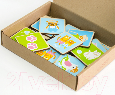 Изображение товара Развивающая игра Woody Мемори. Котики на каникулах / 02246
