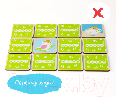 Изображение товара Развивающая игра Woody Мемори. Котики на каникулах / 02246