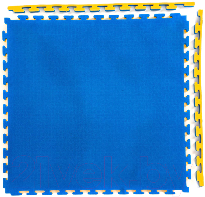 Гимнастический мат DFC ППЭ-2040 / 12284 (синий/желтый)