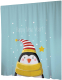 Шторка-занавеска для ванны JoyArty Пингвин в новогоднюю ночь / sc_290615 - 