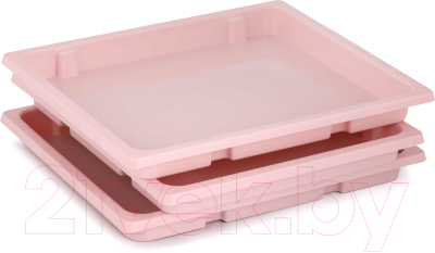 Набор подносов Альтернатива Для заморозки пельменей / М8241 (розовый)