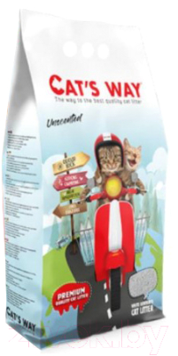 Наполнитель для туалета Cat's Way Natural Бентонитовый комкующийся без аромата / CTSWY-006-1 (5л/4кг)