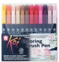 Набор маркеров Sakura Pen Koi Color Brush / XBR24A (24шт) - 