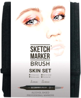 Набор маркеров Sketchmarker Brush Skin Set / SMB-12SKIN (12шт) - 