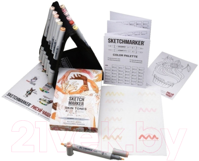Набор маркеров Sketchmarker Skin Tones / 12skin (12шт)