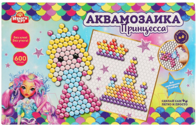 Развивающая игра MultiArt Аквамозаика Принцесса / ABMA600-2