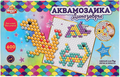 Развивающая игра MultiArt Аквамозаика Динозавры / ABMA600-5