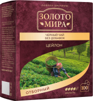 Чай пакетированный Золото мира Отборный черный / 11458 (100пак) - 