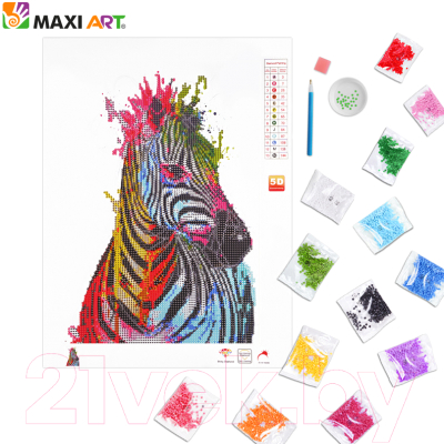 Набор алмазной вышивки Maxi Art Зебра / MA-KN0262-2