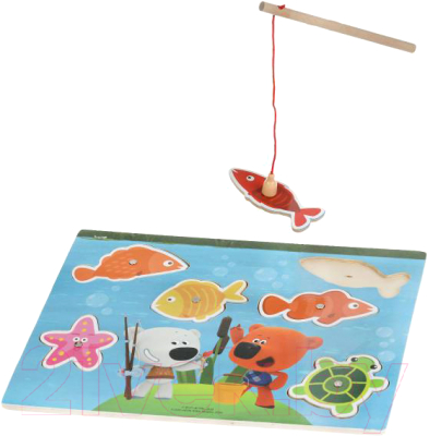 Развивающая игрушка Буратино Ми-ми-мишки рыбалка на пруду / MMM-23