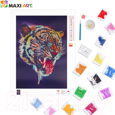 Набор алмазной вышивки Maxi Art Тигр / MA-KN0262-7