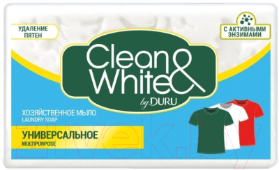 Изображение товара Мыло хозяйственное Duru Clean & White универсальное (120г)