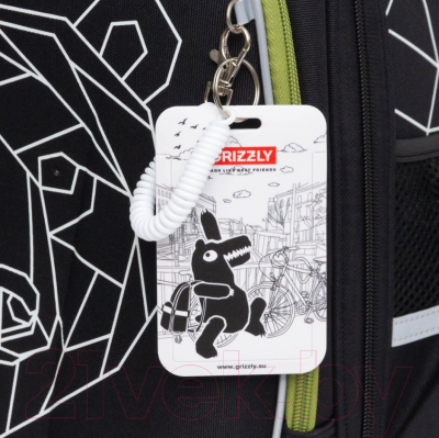 Школьный рюкзак Grizzly RAz-287-9 (черный)