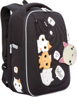 Школьный рюкзак Grizzly RAf-292-2 (черный) - 