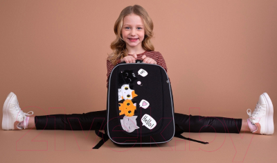 Школьный рюкзак Grizzly RAf-292-2 (черный)