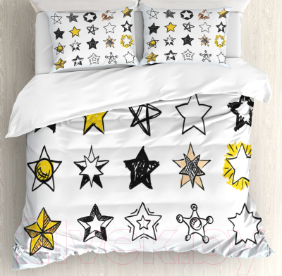 Комплект постельного белья JoyArty Креативные звезды / bls_18383_euro