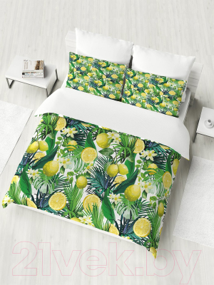 Комплект постельного белья JoyArty Лимоны и тропики / bls_31935_euro