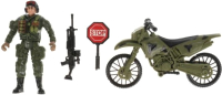 Мотоцикл игрушечный Играем вместе Солдатик с оружием / 1710Y334-R - 