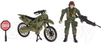 Мотоцикл игрушечный Играем вместе Солдатик с оружием / 1710Y334-R