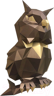 Объемная модель Paperraz Cова Пухля / PP-1SOV-2BG (бронзовый)