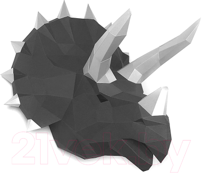 Объемная модель Paperraz Динозавр Топс / PP-1TPS-2GS (графитовый)