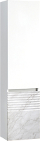 Шкаф-полупенал для ванной Belux Севилья ПН35 (166, белый глянцевый мрамор) - 