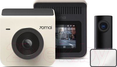 Автомобильный видеорегистратор 70mai Dash Cam A400-1 + камера заднего вида RC09 (бежевый)
