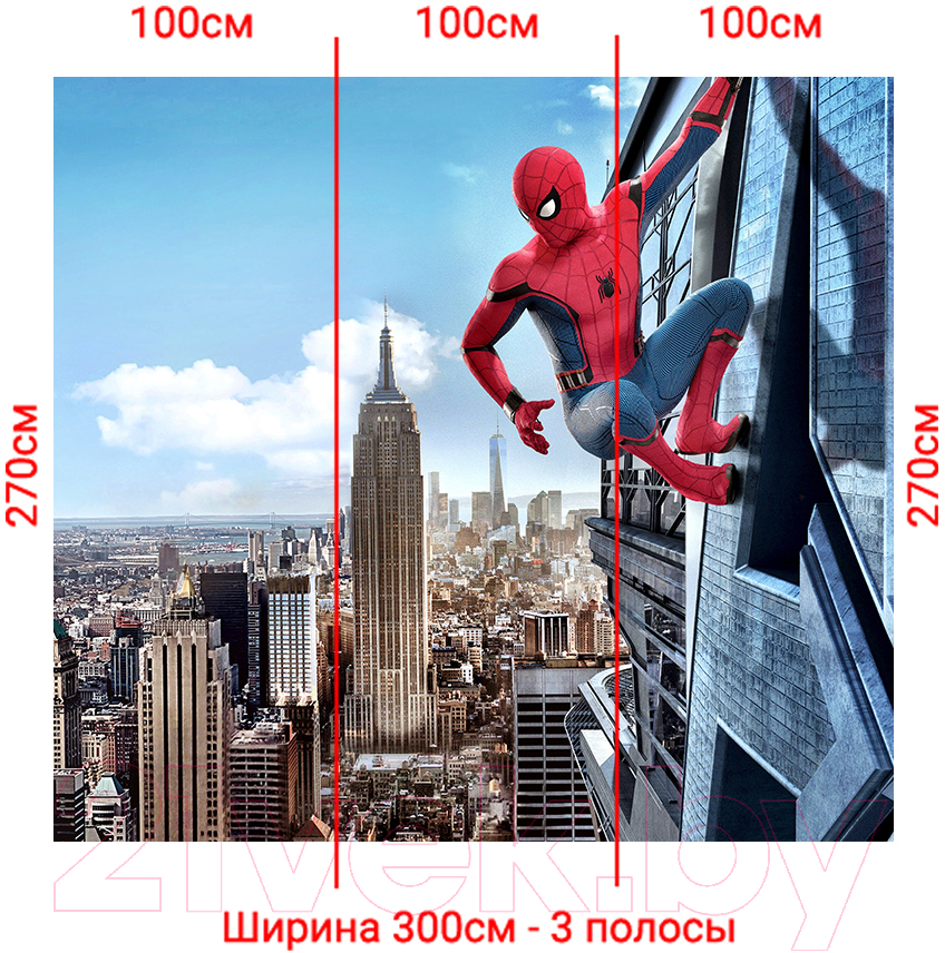 Фотообои листовые Arthata Fotooboi-SpiderMan-70 (300x270)