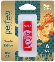 

Usb flash накопитель Perfeo, Red Dragon 4GB C04 / PF-C04RD004