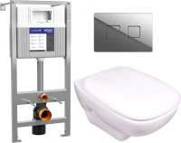 

Унитаз подвесной с инсталляцией Kolo, Style L29003000 + 50Z/А63476 + 63531