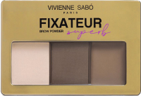 Палетка теней для бровей Vivienne Sabo Fixateur Superb тон 01 (светло-коричневый) - 