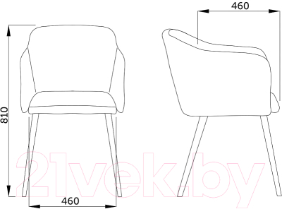 Стул AksHome Orly (темно-серый велюр HLR21/черный)