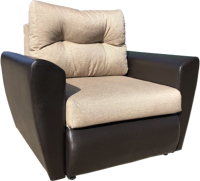 Кресло-кровать Асмана Квадро (ролан9/1 кожзам коричневый) - 