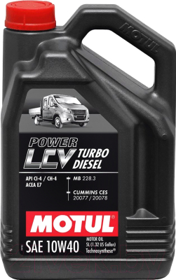 Моторное масло Motul Power LCV Turbo Diesel 10W40 / 106136 (5л)