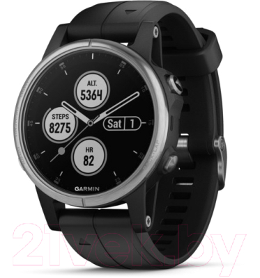 Умные часы Garmin Fenix 5s Plus / 010-01987-21 (серебристый/черный)