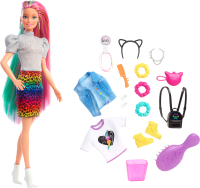 

Кукла с аксессуарами Barbie, Радужные волосы / GRN81