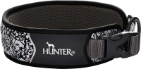 Ошейник HUNTER Collar Divo Reflect 68965 (35-45/M черный/серый) - 