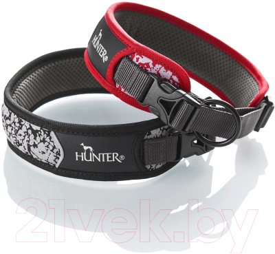 Ошейник HUNTER Collar Divo Reflect 68966 (45-55/L черный/серый)