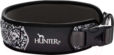 Ошейник HUNTER Collar Divo Reflect 68965 (35-45/M черный/серый)