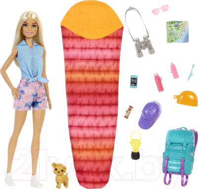 Кукла с аксессуарами Barbie Малибу кемпинг / HDF73